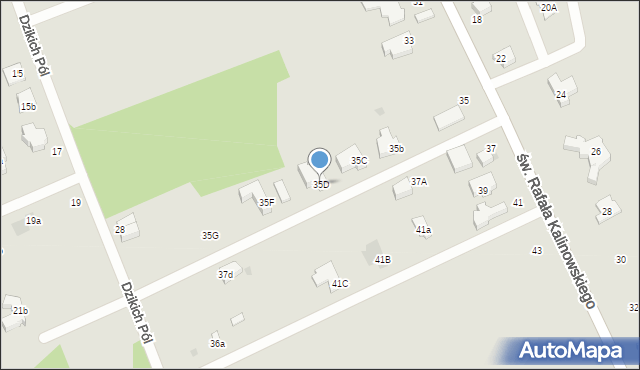 Łódź, św. Rafała Kalinowskiego, 35D, mapa Łodzi