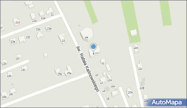 Łódź, św. Rafała Kalinowskiego, 6, mapa Łodzi