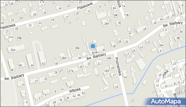 Lubawa, św. Barbary, 32, mapa Lubawa