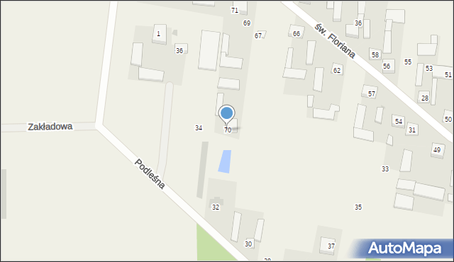 Lubice, św. Floriana, 45, mapa Lubice