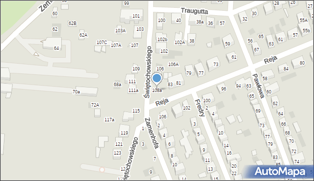 Lublin, Świętochowskiego Aleksandra, 108a, mapa Lublina