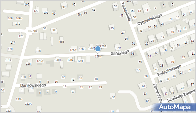 Lublin, Świętochowskiego Aleksandra, 128h, mapa Lublina