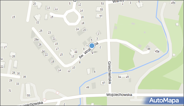 Lublin, św. Wojciecha, 4, mapa Lublina