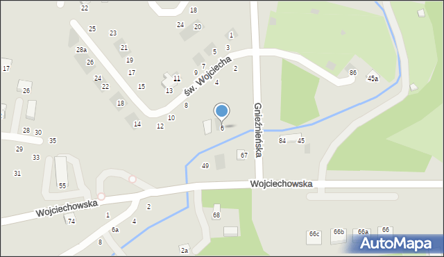 Lublin, św. Wojciecha, 6, mapa Lublina