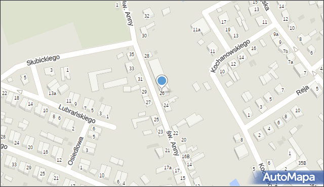 Lubraniec, św. Anny, 26, mapa Lubraniec