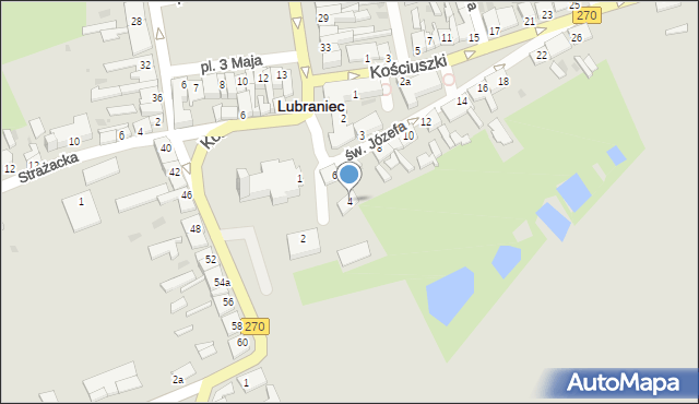 Lubraniec, św. Józefa, 4, mapa Lubraniec