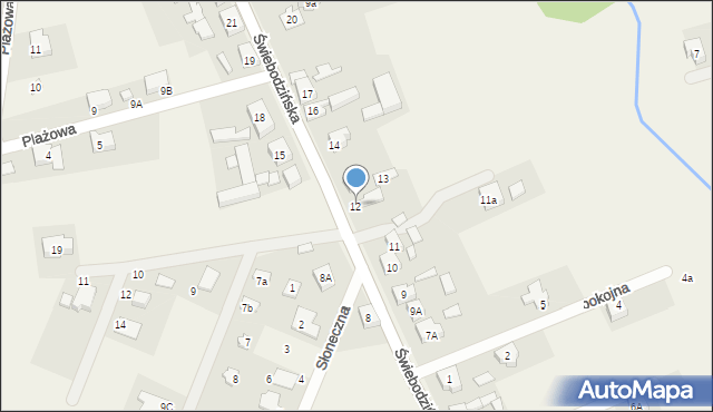 Lubrza, Świebodzińska, 12, mapa Lubrza