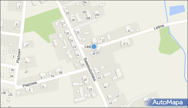 Lubrza, Świebodzińska, 20, mapa Lubrza