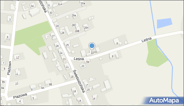 Lubrza, Świebodzińska, 22, mapa Lubrza