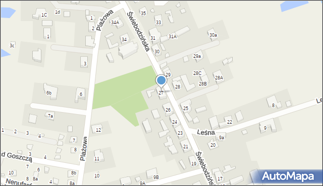 Lubrza, Świebodzińska, 27, mapa Lubrza