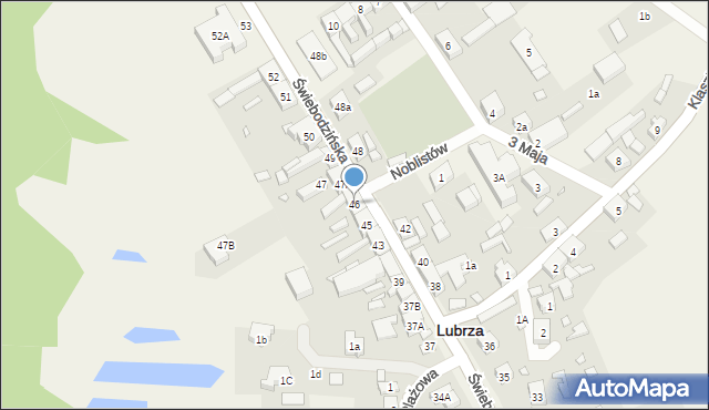 Lubrza, Świebodzińska, 46, mapa Lubrza