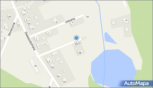 Lubrza, Świebodzińska, 6A, mapa Lubrza