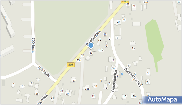 Łuków, Świderska, 33, mapa Łuków