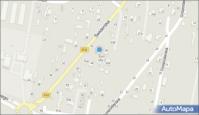 Łuków, Świderska, 47, mapa Łuków