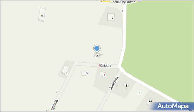 Łukta, Świerkowa, 15, mapa Łukta