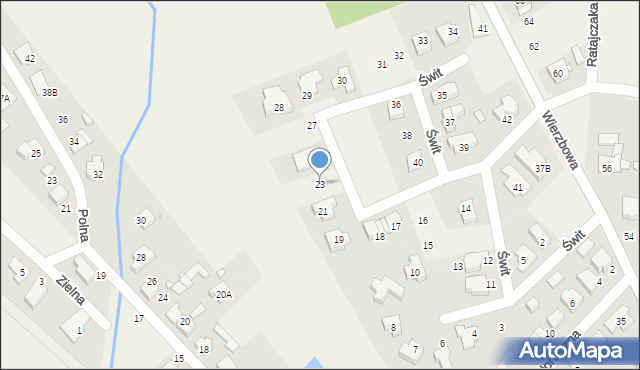 Lusowo, Świt, 23, mapa Lusowo