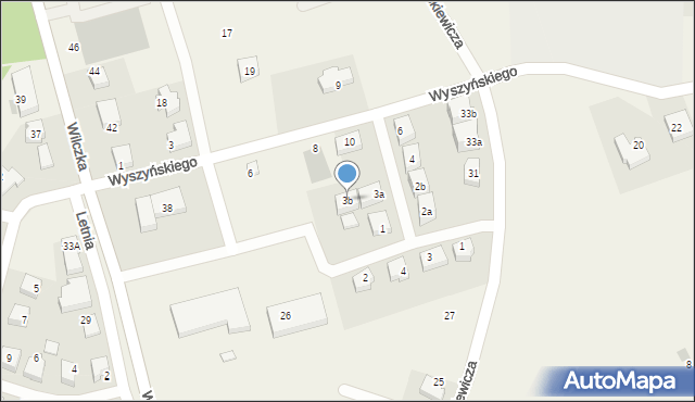 Luzino, św. s. Faustyny, 3b, mapa Luzino