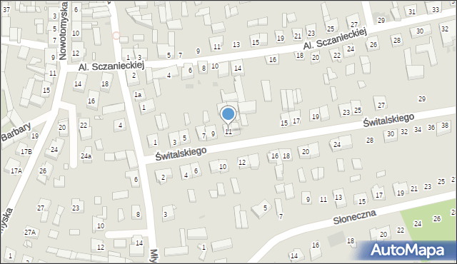 Lwówek, Świtalskiego Zbigniewa, 11, mapa Lwówek