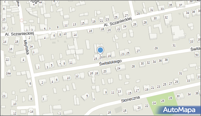 Lwówek, Świtalskiego Zbigniewa, 17, mapa Lwówek