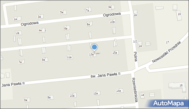 Machnów Nowy, św. Jana Pawła II, 13b, mapa Machnów Nowy