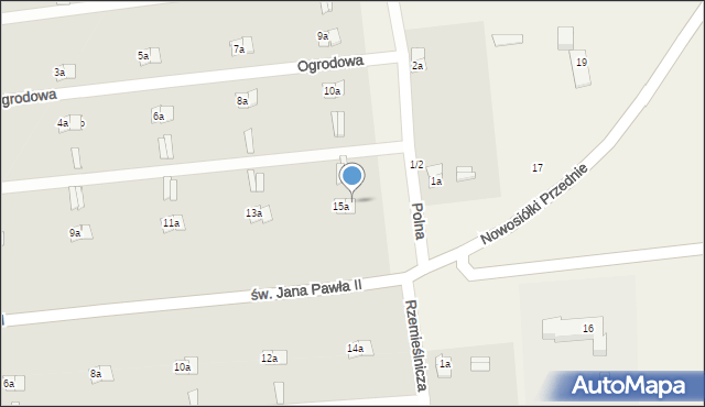Machnów Nowy, św. Jana Pawła II, 15b, mapa Machnów Nowy