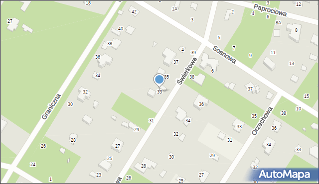 Magdalenka, Świerkowa, 33, mapa Magdalenka