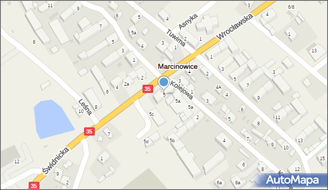 Marcinowice, Świdnicka, 5, mapa Marcinowice