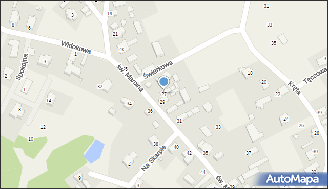 Marcinowice, św. Marcina, 27, mapa Marcinowice
