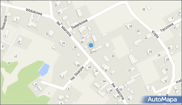 Marcinowice, św. Marcina, 31, mapa Marcinowice
