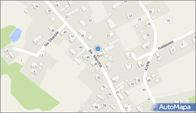 Marcinowice, św. Marcina, 39, mapa Marcinowice