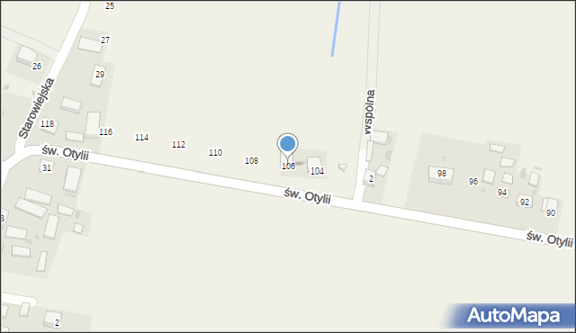 Marszowice, św. Otylii, 106, mapa Marszowice
