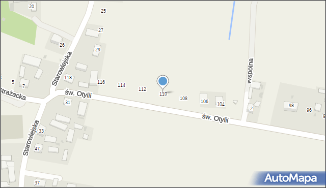 Marszowice, św. Otylii, 110, mapa Marszowice