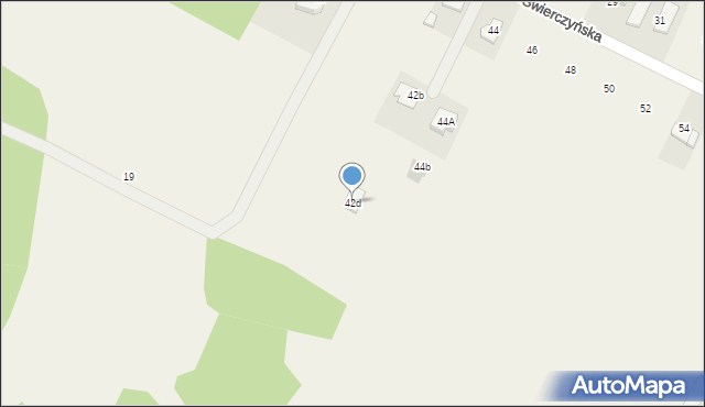 Masłów Pierwszy, Świerczyńska, 42d, mapa Masłów Pierwszy