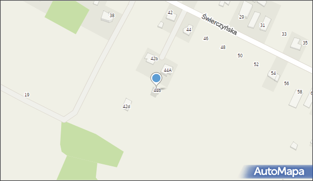 Masłów Pierwszy, Świerczyńska, 44b, mapa Masłów Pierwszy