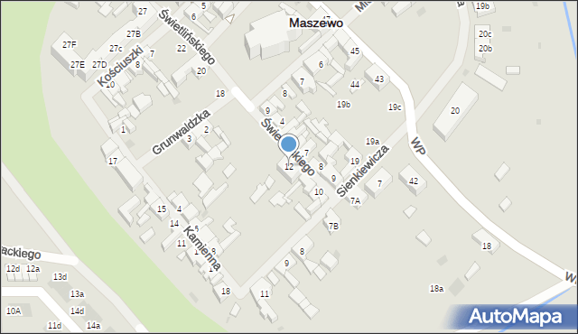 Maszewo, Świetlińskiego Kazimierza, ks., 12, mapa Maszewo