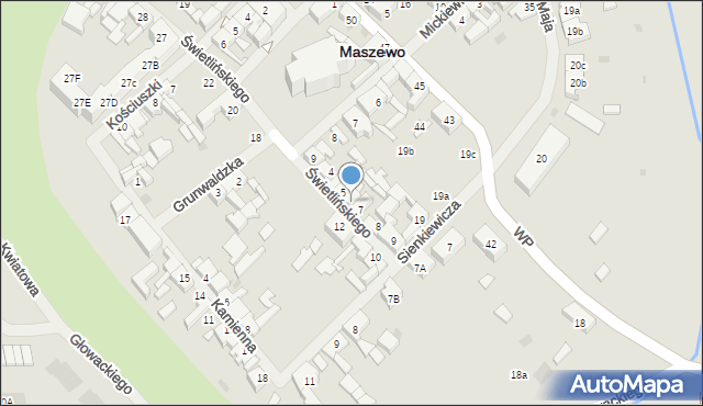Maszewo, Świetlińskiego Kazimierza, ks., 6, mapa Maszewo