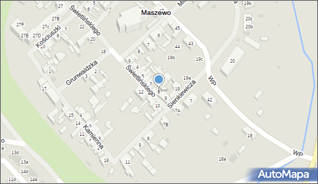 Maszewo, Świetlińskiego Kazimierza, ks., 8, mapa Maszewo
