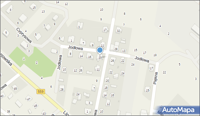 Maszewo Duże, Świerkowa, 13, mapa Maszewo Duże