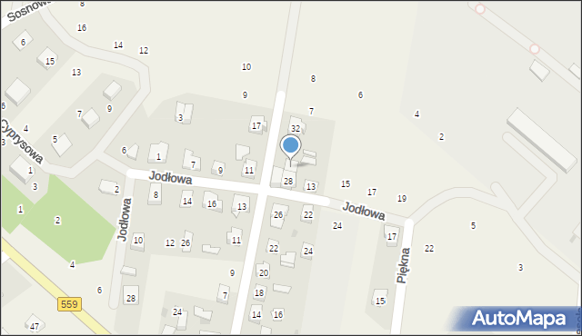 Maszewo Duże, Świerkowa, 30, mapa Maszewo Duże