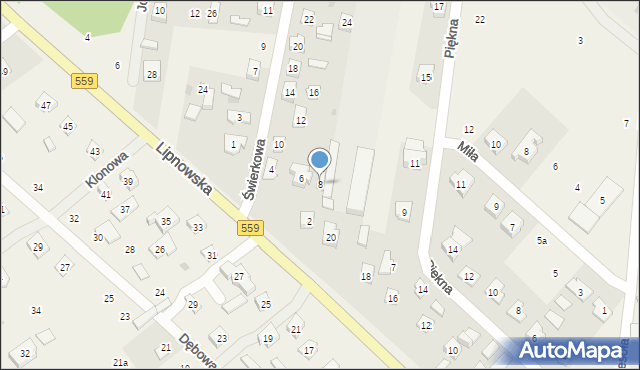 Maszewo Duże, Świerkowa, 8, mapa Maszewo Duże