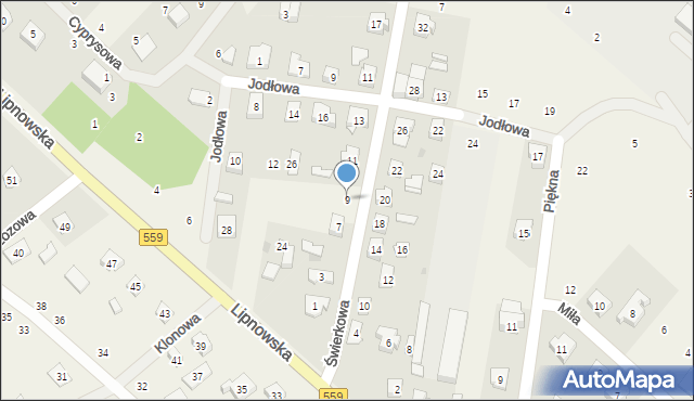 Maszewo Duże, Świerkowa, 9, mapa Maszewo Duże