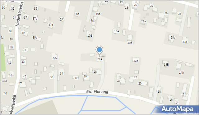 Mętków, św. Floriana, 28B, mapa Mętków