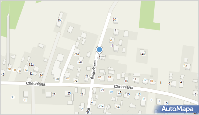 Mętków, Świerkowa, 2, mapa Mętków