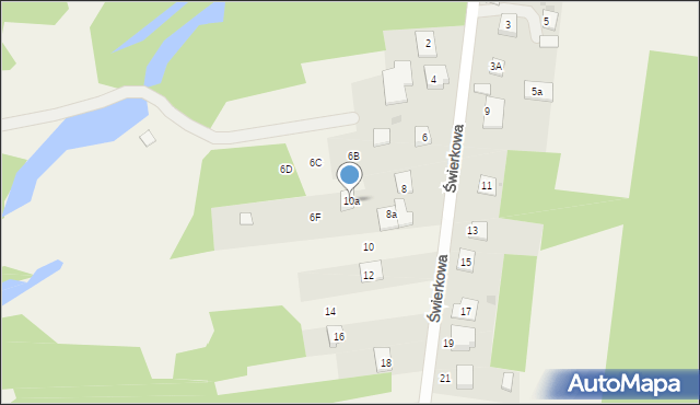 Michałów, Świerkowa, 10a, mapa Michałów
