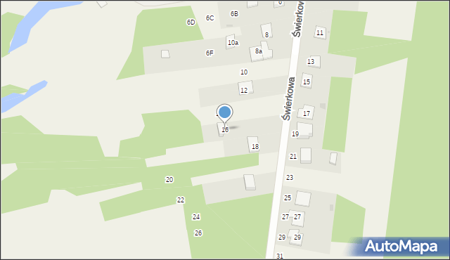 Michałów, Świerkowa, 16, mapa Michałów