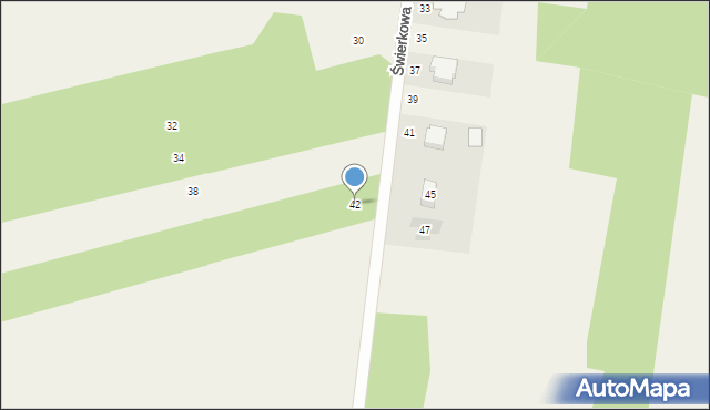Michałów, Świerkowa, 42, mapa Michałów
