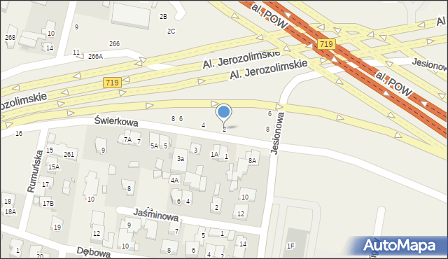 Michałowice, Świerkowa, 2, mapa Michałowice