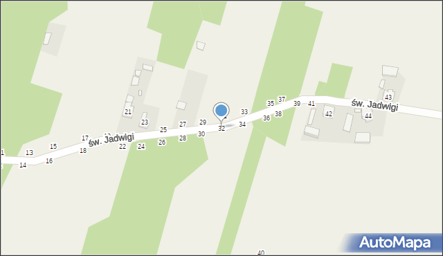 Miedźno, św. Jadwigi, 32, mapa Miedźno