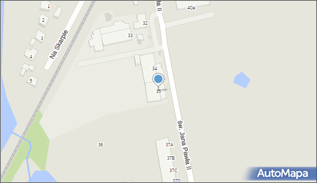 Międzychód, św. Jana Pawła II, 35, mapa Międzychód