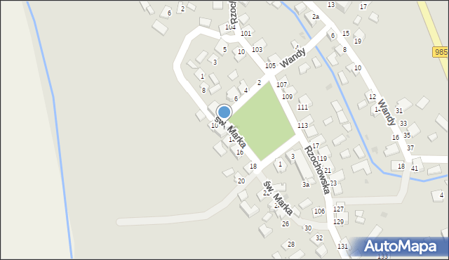 Mielec, św. Marka, 12, mapa Mielca